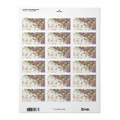 Geweldige kleurig retro geometrisch patroon etiket (Full Sheet)
