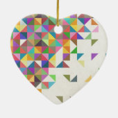 Geweldige kleurig retro geometrisch patroon keramisch ornament (Achterkant)