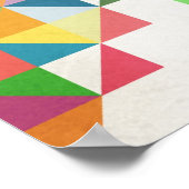 Geweldige kleurig retro geometrisch patroon poster (Hoek)