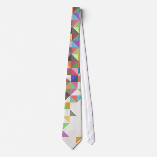 Geweldige kleurig retro geometrisch patroon stropdas (Voorkant)