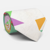Geweldige kleurig retro geometrisch patroon stropdas (Opgerold)