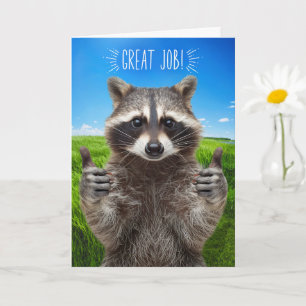 Geweldige klus Gefeliciteerd Schattig Duimen Omhoo Kaart
