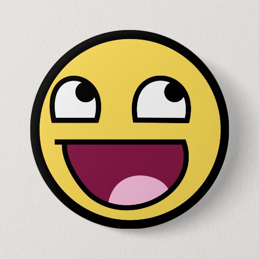 geweldige knop ronde button 7,6 cm (Voorkant)