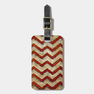 Geweldige koel chevron zigzag patroon bagagelabel