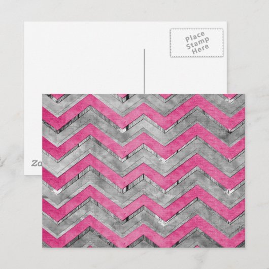 Geweldige koel chevron zigzag patroon briefkaart (Voorkant / Achterkant)