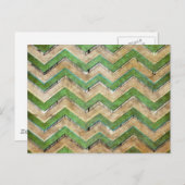 Geweldige koel chevron zigzag patroon briefkaart (Voorkant / Achterkant)