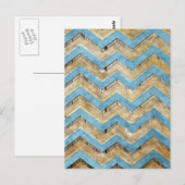 Geweldige koel chevron zigzag patroon briefkaart (Voorkant / Achterkant)