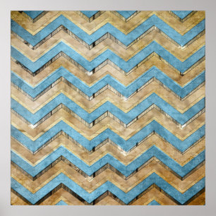 Geweldige koel chevron zigzag patroon poster