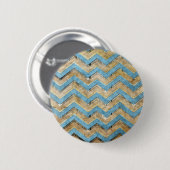 Geweldige koel chevron zigzag patroon ronde button 5,7 cm (Voorkant /achterkant)