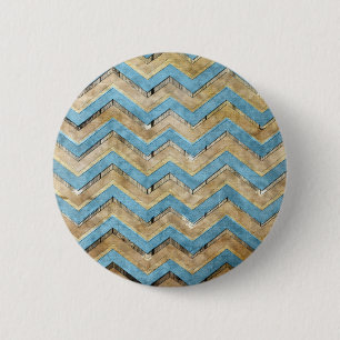 Geweldige koel chevron zigzag patroon ronde button 5,7 cm