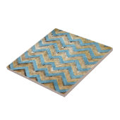 Geweldige koel chevron zigzag patroon tegeltje (Zijkant)
