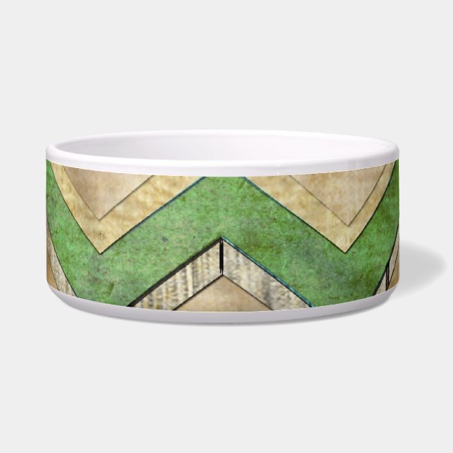 Geweldige koel chevron zigzag patroon voerbakje (Voorkant)