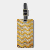 Geweldige koel koude chevron zigzag Patroon hout m Bagagelabel (Voorkant verticaal)