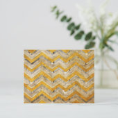 Geweldige koel koude chevron zigzag Patroon hout m Briefkaart (Staand voorkant)