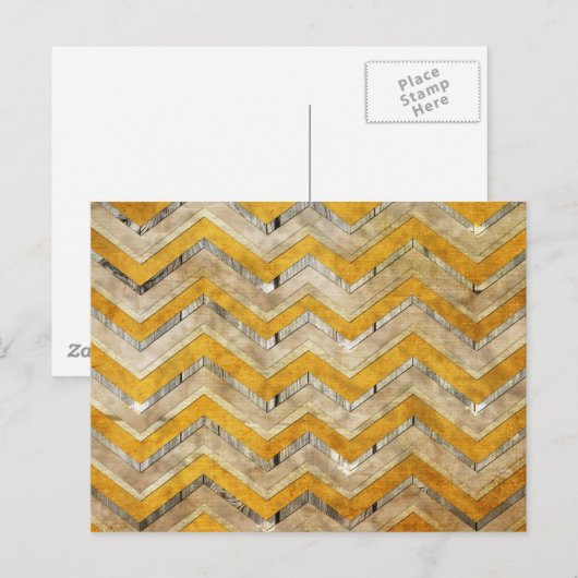 Geweldige koel koude chevron zigzag Patroon hout m Briefkaart (Voorkant / Achterkant)