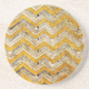 Geweldige koel koude chevron zigzag Patroon hout m Zandsteen Onderzetter