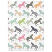Geweldige koel trendy-paardenpatroon,  floraal klembord (Achterkant)