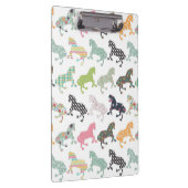 Geweldige koel trendy-paardenpatroon,  floraal klembord (Rechts)