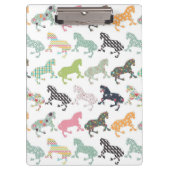 Geweldige koel trendy-paardenpatroon,  floraal klembord (Voorkant)
