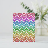 Geweldige koele trendy chevron zigzag patroon rege briefkaart (Staand voorkant)