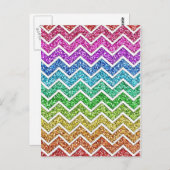 Geweldige koele trendy chevron zigzag patroon rege briefkaart (Voorkant / Achterkant)