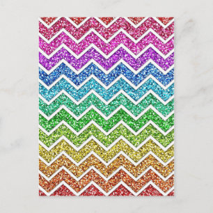 Geweldige koele trendy chevron zigzag patroon rege briefkaart