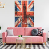 Geweldige, koele trendy oude houtschop U.K. Marker Canvas Afdruk (Insitu (Woonkamer))