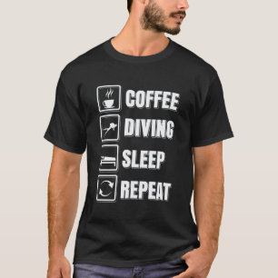 Geweldige koffie duiken rust herstart grappige scu t-shirt