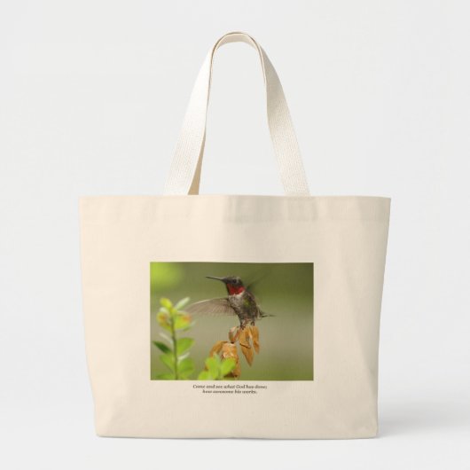 Geweldige kolibrie grote tote bag (Voorkant)