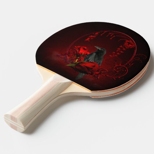 Geweldige kraai tafeltennisbatje (Voorkant Gekanteld)