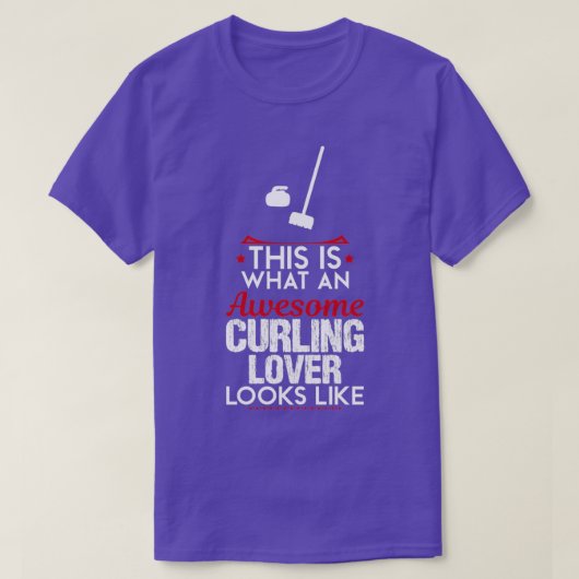 Geweldige krullende Lover Funny Design voor Cadeau T-shirt (Design voorkant)