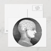 Geweldige  Kunst Phrenology hoofd Diagram Briefkaart (Voorkant / Achterkant)