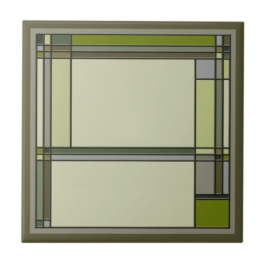 Geweldige kunsten en kunstwerken Geometrisch patro Tegeltje (Voorkant)