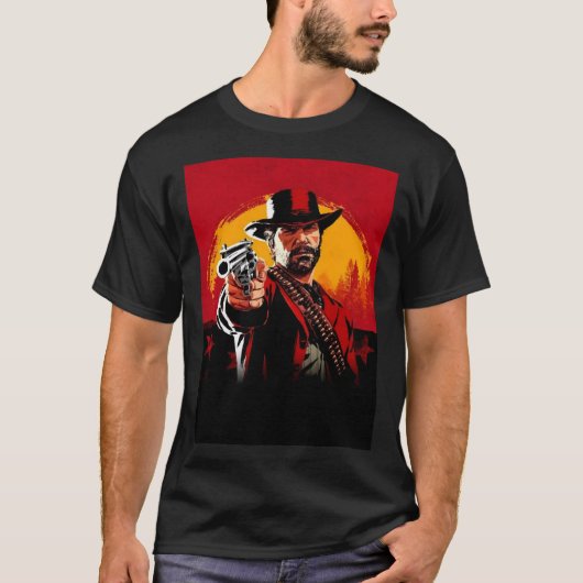 geweldige kunstwerken van RDR 1 en 2 online spel T-shirt (Voorkant)
