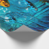 Geweldige kwallen, onderwaterwereld cadeaupapier (Hoek)