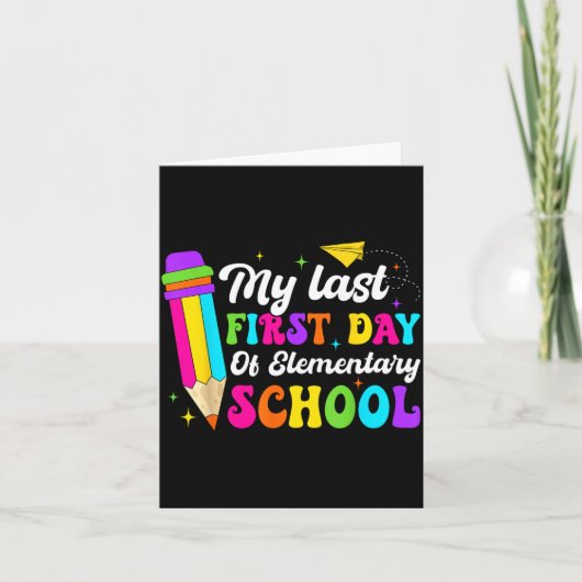 Geweldige laatste eerste dag van de basisschool kaart (Voorkant)