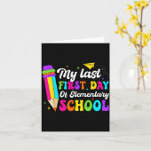 Geweldige laatste eerste dag van de basisschool kaart (Gele Bloem)