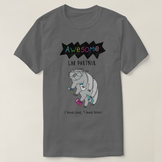 Geweldige Lab Partner Tardigrade T-shirt (Design voorkant)