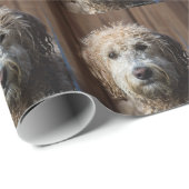 Geweldige Labradoodle Pup-cadeaus Cadeaupapier (Rol Hoek)