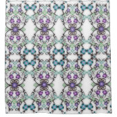 Geweldige Lacy look van Blue Violet Flowers Douchegordijn (Voorkant)