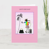 Geweldige Lady DJ Music Star Verjaardag Kaart (Voorkant)