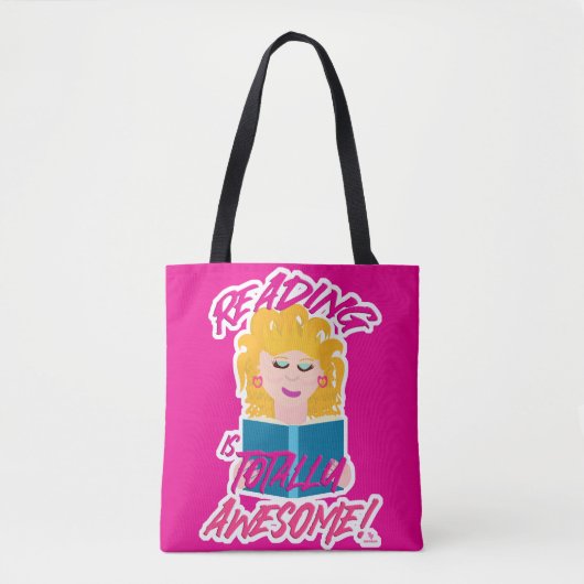 Geweldige leesboek Totally Eighties Art Tote Bag (Voorkant)