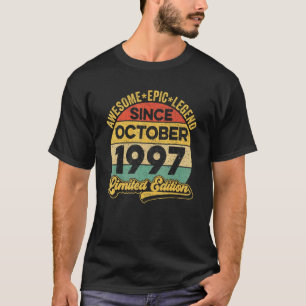 Geweldige legende sinds oktober 1997 25 jaar oud 2 t-shirt