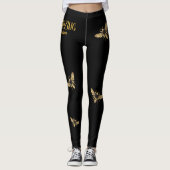 Geweldige Leggings voor zwarte en goudbijen (Voorkant)