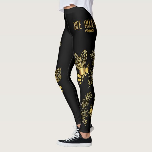 Geweldige Leggings voor zwarte en goudbijen (Links)