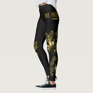 Geweldige Leggings voor zwarte en goudbijen - De F