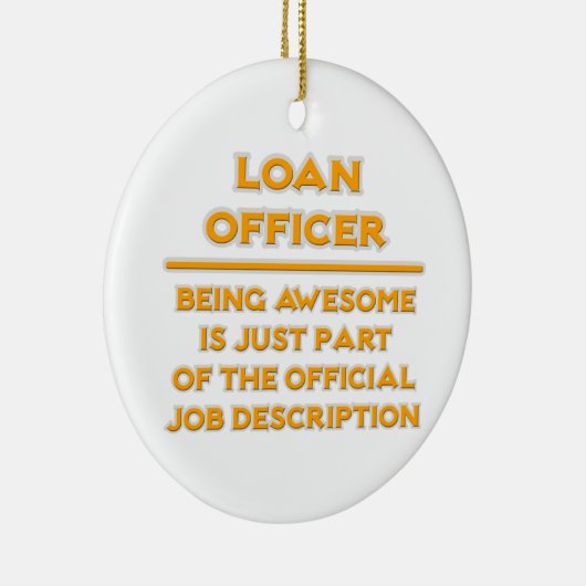 Geweldige leningfunctionaris .. Taakbeschrijving Keramisch Ornament (Rechts)