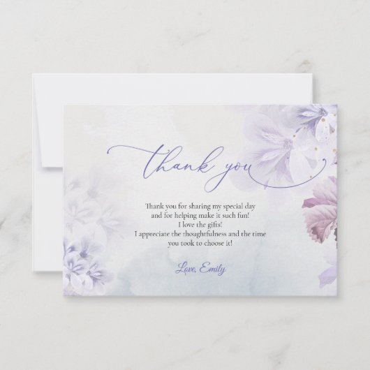 Geweldige lentepaarse stoffige roze bruidsdouche bedankkaart (Voorkant)