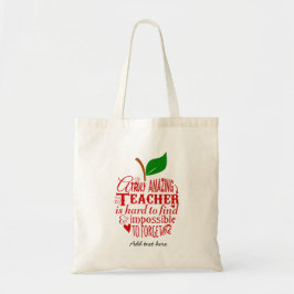 Geweldige leraar Apple Woord Kunst boek Tote Bag