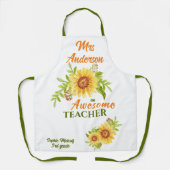 Geweldige leraar Floral Schort (Voorkant)